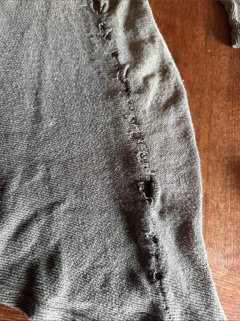 DORAWYN Sage-Olive Distressed Knit Tunic Sweater - Picture 5 of 6